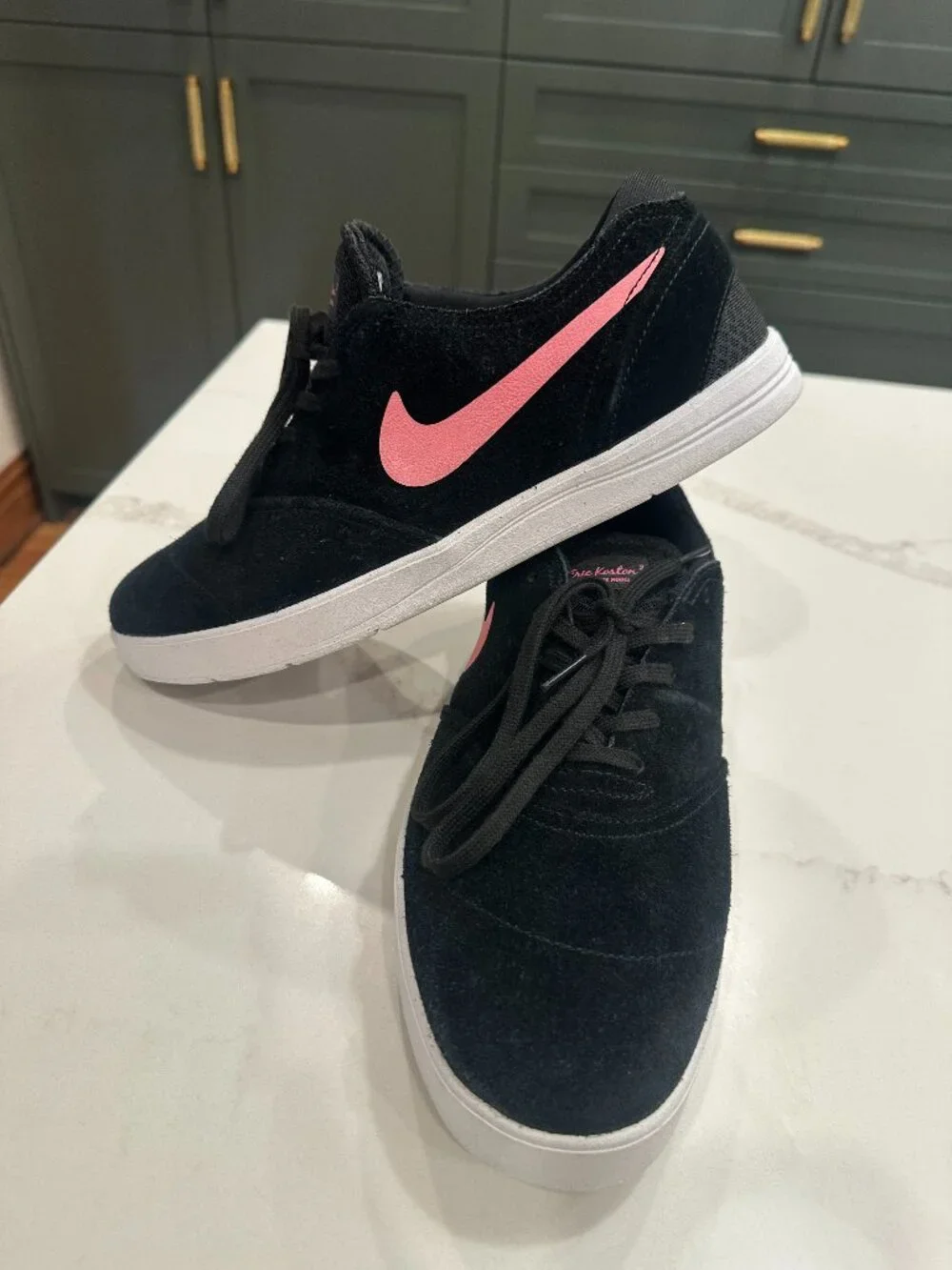 RARE Nike SB ERIC KOSTON 2 Skateboard Shoes Men's Size 10.5 Lunarlon Black Suede